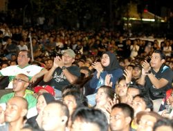 Kemeriahan Nobar Timnas Indonesia U-23 vs Uzbekistan di Sekretariat KONI Kota Batam