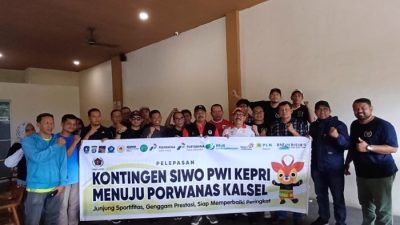 Pelepasan Kontingen PWI Kepri: Gubernur Ansar Ahmad Berikan Dukungan Penuh untuk Porwanas XIV