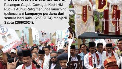 HM Rudi dan Aunur Rafiq Tunda Launching Kampanye Perdana, Dijadwalkan Ulang pada Sabtu