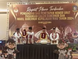 Pengundian Nomor Urut Pilkada Kepri 2024: SAYANG Nomor 1, Rudi-Rafiq Nomor 2