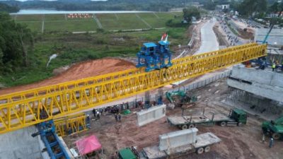 Pemasangan Balok Girder Flyover Sei Ladi Dimulai, Target Rampung pada Minggu Ketiga Oktober