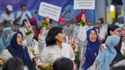 Kampanye ASLI di Batu Aji Disambut Atraksi Emak-emak, Kampanye di Victoria Membludak