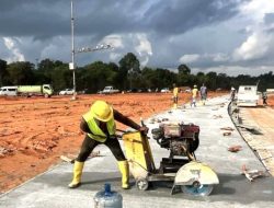 Pembangunan Bundaran Punggur Batam Hampir Rampung, Progres Konstruksi Sudah 75,99%