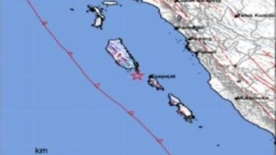Gempa Dangkal Magnitudo 4,1 Dekat Pulau Sipora, Sumbar: Guncangan Terasa Hingga Kota Padang