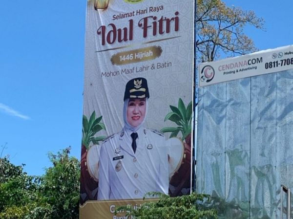 Ucapan Lebaran dari Natuna: Baliho Cen Sui Lan Hiasi Kota Batam