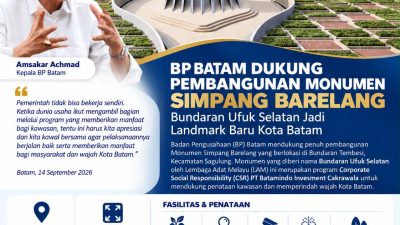 Simpang Barelang Bersolek, BP Batam Dorong Hadirnya Landmark Baru Kota